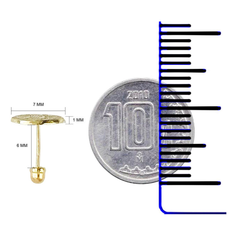 Broquel Arete Boton Medallas San Benito Mujer Regalo Oro 10k