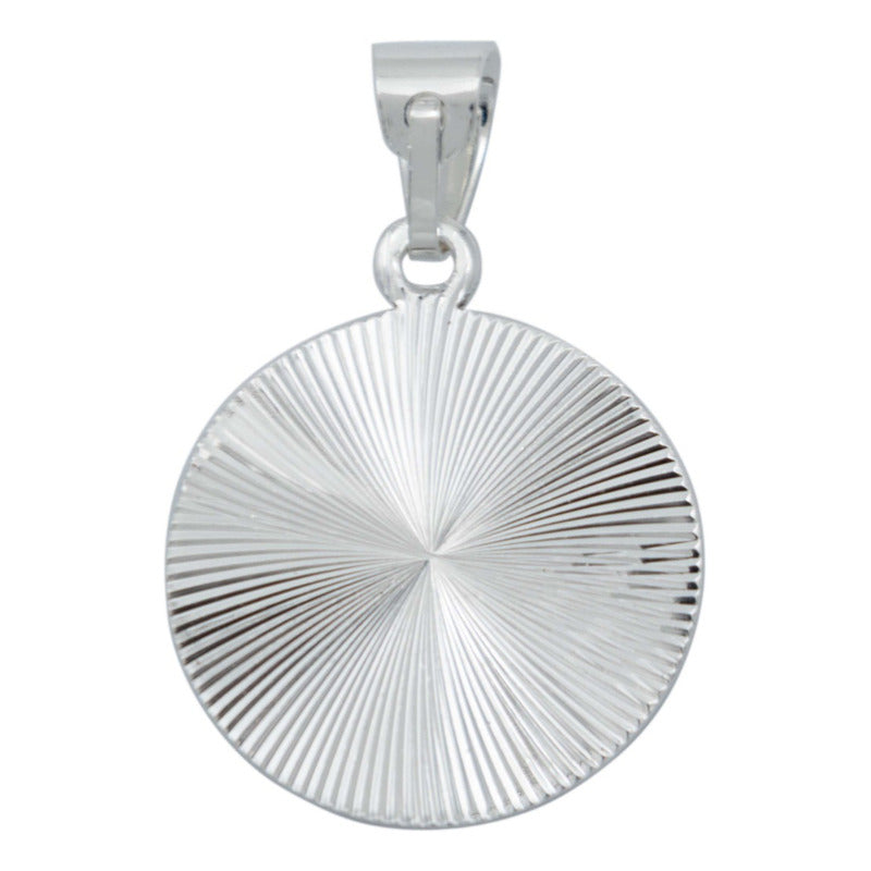 Dije Medalla Diamantada Virgen Guadalupe Plata 925 2 Cm