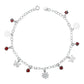 Tobillera Flor Mariposa Ojo Turco Mujer Regalo Plata 925