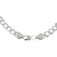 Cadena Barbada Diamantada Cubana Hombre Plata925 60cm X 1cm