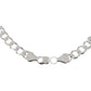 Cadena Barbada Diamantada Cubana Hombre Plata925 60cm X 1cm