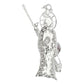 Dije Santa Muerte Rifle Calavera Zirconias Plata Ley 925