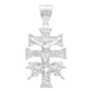 Dije Cruz Caravaca Troquelada Cristo Angeles Plata 925 3.5cm Plateado