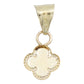 Collar Chico Trebol Esmaltado Flor Corridos Oro 10k + Cadena