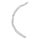 Pulsera Trenzada Canutillo Bolita Cilindro Plata Italy 925