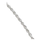 Collar Cadena Tejido Torzal Plata Fina Ley 925 55 Cm X 2 Mm