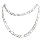Cadena Gruesa De Plata 925 Hombre Fígaro 3x1 65 Cm X 9 Mm