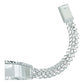 Esclava Doble Cubana Placa Lisa Hombre Plata Maciza S925
