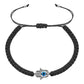 Pulsera Ajustable Hilo Rojo Mano De Fátima Ojo Turco Amuleto Negro