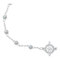 Pulsera Ajustable Nudo Bruja Zirconia Bola 3 Mm Plata 925