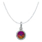 Juego Grande Cristal Dije Arete Cadena Mujer Regalo Plata925