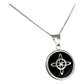 Collar Cadena Barbada Nudo De Bruja Encapsulada Plata 925