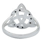 Anillo Diamntado Triqueta Celta Zirconias Plata Ley 925