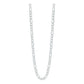 Cadena De Plata 925 Diamantada Hombre Fígaro 70 Cm X 6 Mm