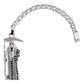Pulsera Santa Muerte Esclava Zirconias Plata Solida Ley S925
