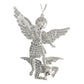 Dije Grande San Miguel Arcangel Zirconias Plata Solida 925