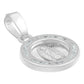 Dije Mini Medalla Bautizo Virgen Guadalupe Plata 925 1.2 Cm Blanco
