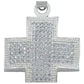 Dije Cruz Ancha Hueca Zirconias Hombre Mujer Plata 925 4 Cm