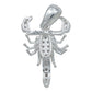 Dije Chico Alacran Zirconias Plata Italiana Ley 925 Plateado Alto/ancho 2.6 Cm X 1.5 Cm