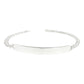 Pulsera Esclava Barbada Cubana Placa Plata Ley S925 5 Mm
