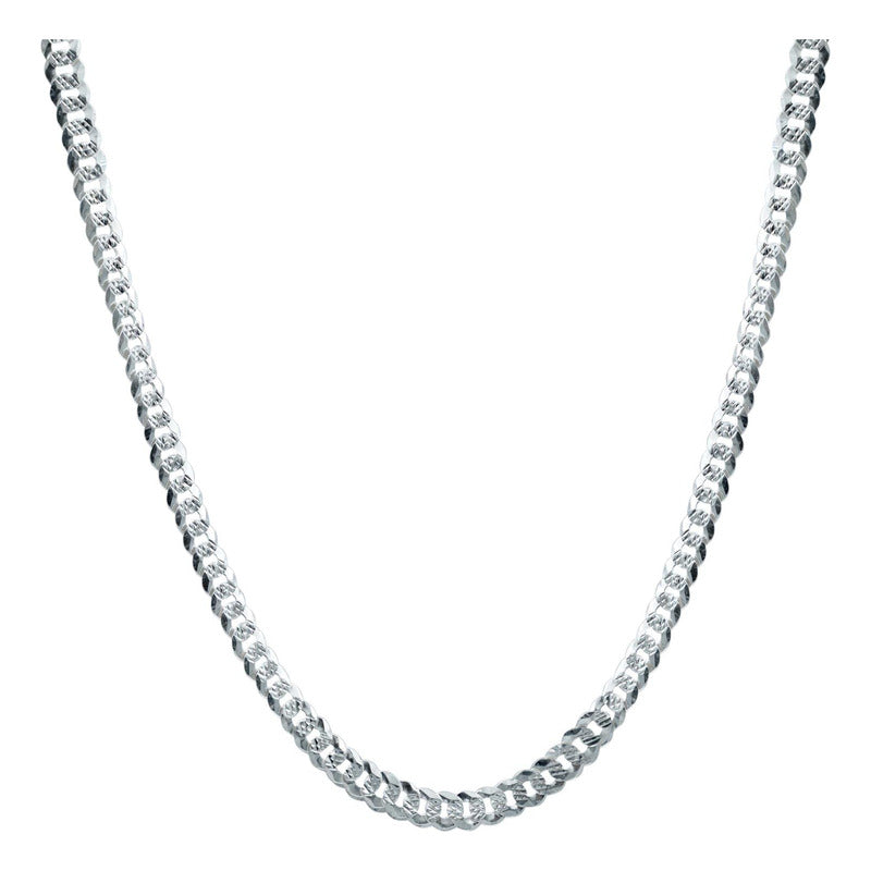 Cadena Gruesa Cubana Hombre Plata Italiana 925 65 Cm X 6 Mm