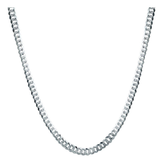 Cadena Gruesa Cubana Hombre Plata Italiana 925 65 Cm X 6 Mm