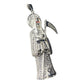 Dije Medalla Gigante Santa Muerte Con Zirconias En Plata 925