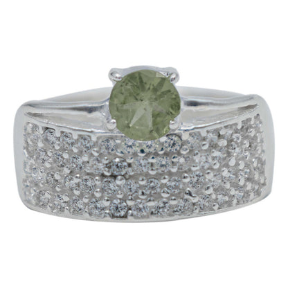 Anillo Promesa Compromiso Plata 925 Peridoto Certificado