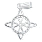 Dije Nudo Bruja Plata Solida 925 + Cadena 45 Cm Plata S925
