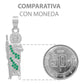 Dije San Judas Chico Hombre Mujer Regalo Plata 925 3 Cm Verde
