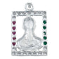 Dije Cuadrado Jesús Malverde Zirconias Plata Solida 925
