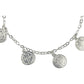 Pulsera Ajustable San Benito Pequeña Medallas Plata Ley 925