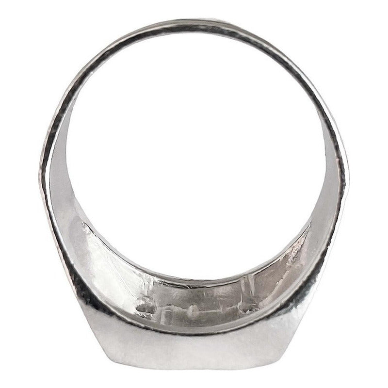 Anillo De Cuadro San Judas Tadeo Con Zirconias Plata Ley 925