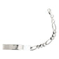 Pulsera Esclava Fígaro Hombre Mujer Plata925 Diamantada 4 Mm