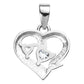 Dije Corazón 'lover' Amor Regalo Zirconia Rosa En Plata 925 Blanco