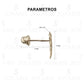 Arete Broquel Chico San Judas Liso Mujer Regalo Oro 10k