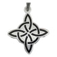 Dije Nudo De Bruja Amuleto Celta Laser Pavonado Plata 925