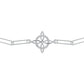 Pulsera Nudo Bruja Zirconias Eslabón Grande Plata Italy 925
