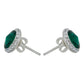 Juego Grande Cristal Dije Arete Cadena Mujer Regalo Plata925