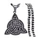 Joyaris Collar Nudo Celta Vikingo Amor Amuleto Bruja Luna Runas De Odin Wicca Hombre Mujer Triqueta En Acero Inoxidable Protección Esotérico Irlandés Brujería 1 Pieza