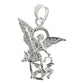 Dijes San Miguel Arcangel Con Zirconias Plata Solida 925