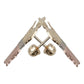 Arete Broquel Grande San Judas Florentino 3 Metales Oro 10k Alto/ancho 17 Mm X 10 Mm