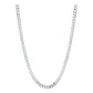 Cadena Cubana Gruesa Diamant Plata Italiana 925 60cm X 6mm