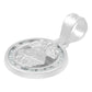 Dije Mini Medalla Bautizo Virgen Zapopan Plata 925 1.2 Cm Blanco