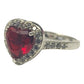 Anillo Solitario Corazón Compromiso Promesa Plata 925