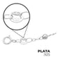 Pulsera Ajustable Ojo Turco Protección Suerte Mujer Plata925 Rojo 6 Cm 20 Cm