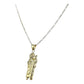 Dije San Judas Tadeo Troquel Hueco Oro 10k + Cadena Regalo Dorado Alto/ancho 3.4 Cm X 1 Cm