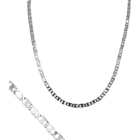 Cadena De Plata Ley .925 Marinera Lisa 45 Cm X 2 Mm