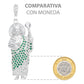 Dije 3d Medalla San Judas Tadeo Grande Zirconias Plata 925 Verde