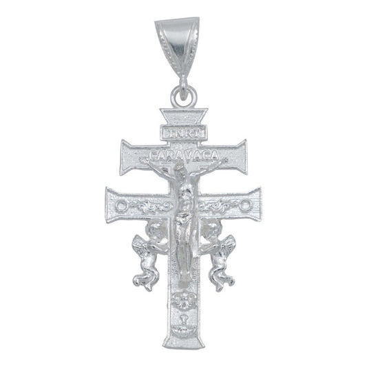 Dije Mediano Cruz Caravaca Hombre Mujer Plata Solida S925